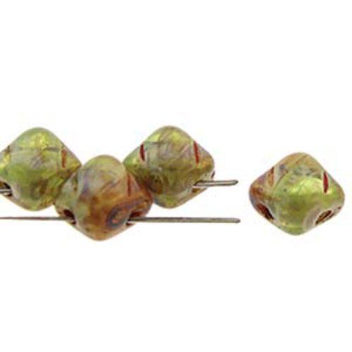 Silky 6mm - Olive Beige Blend Travertine - SQ206-S0320-86800 - 40 Bead Strand