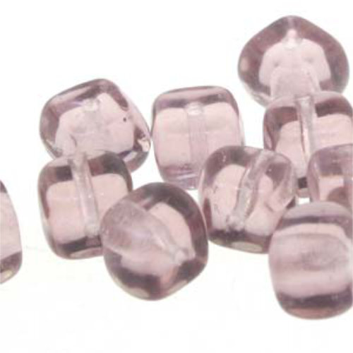 Cube Bead 5mm x 7mm - Light Amethyst - CU8827-2002 - 30 Bead Strand