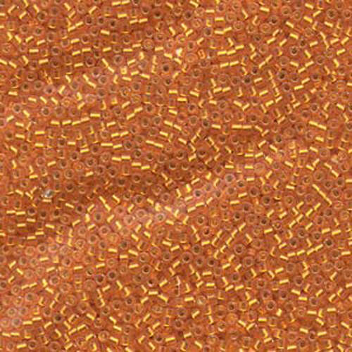 Miyuki 11/0 Delica Bead - DB681 - Semi Matte Silver Lined Dyed Squash - 100gm Bag