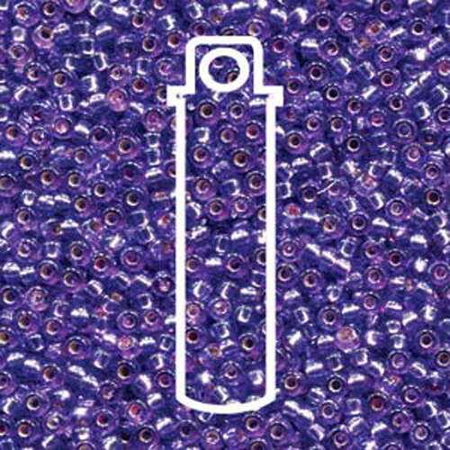 Miyuki 11/0 Rocaille Bead - 11-94278 - Duracoat Dyed Silver Lined Lavender - 8.5gm Tube