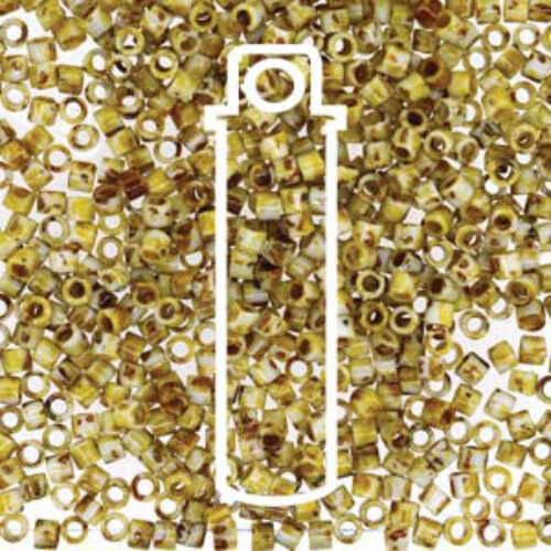 Miyuki 10/0 Delica Bead - DBM2262 - Picasso Canary Yellow Matte - 7gm Tube