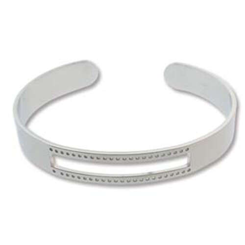 8 Inch Centreline Cuff - 3 Rows - Platinum Plated - EC010RP