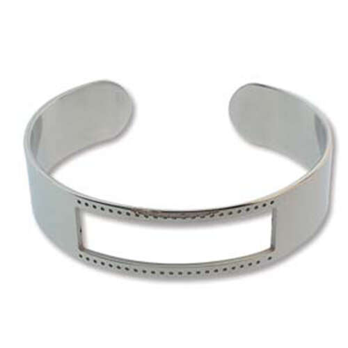 8 Inch Centreline Cuff - 7 Rows - Rhodium Plated - EC011RP