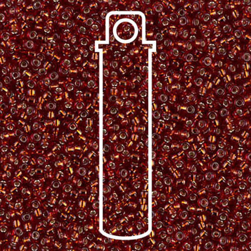 Miyuki 11/0 Rocaille Bead - 11-911D - Silver Lined Dark Ruby - 23gm Tube