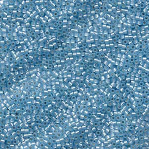 Miyuki 11/0 Delica Bead - DB628 - Silver Lined Light Aqua Alabaster - 100gm Bag