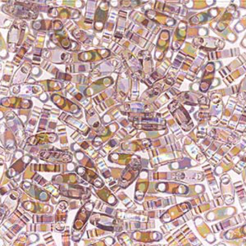 Miyuki Quarter Tila Bead - QTL0256 - Transparent Smoky Amethyst AB - 50gm Bag