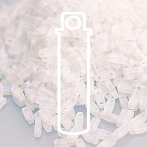 Miyuki Quarter Tila Bead - QTL0131FR - Matte Crystal AB - 7.2gm Tube