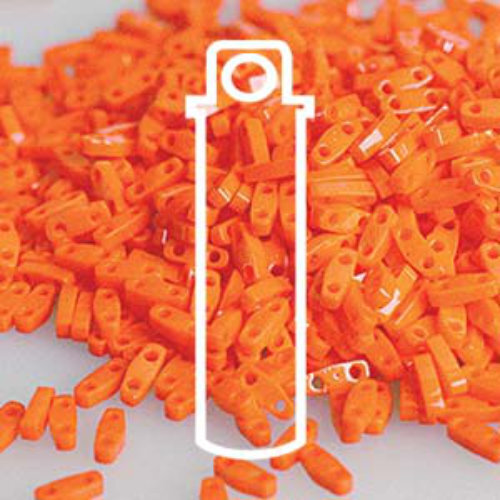 Miyuki Quarter Tila Bead - QTL0406 - Opaque Orange - 7.2gm Tube