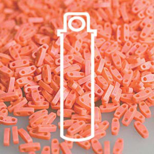 Miyuki Quarter Tila Bead - QTL0406FR - Matte Opaque Orange AB - 7.2gm Tube