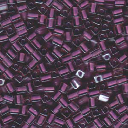 Miyuki 4mm (SB4) Square Bead - SB4-2650 - Pink Lined Violet - 250gm Bag
