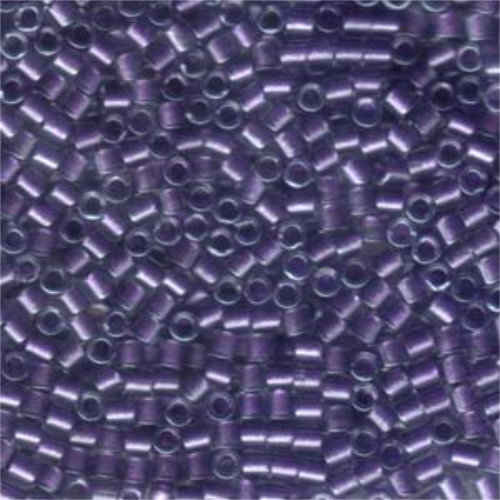Miyuki 8/0 Delica Bead - DBL-0906 - Sparkling Purple Lined Crystal - 100gm Bag