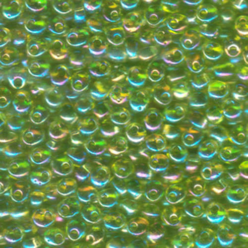 Miyuki 4mm Magatama Bead - MA4-143R - Transparent Chartreuse AB - 250gm Bag