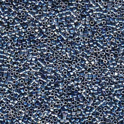 Miyuki 11/0 Delica Bead - DB544 - Palladium Blue Gold Iris - 50gm Bag