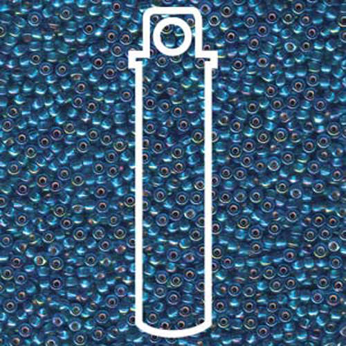 Miyuki 11/0 Rocaille Bead - 11-91025 - Silver Lined Capri Blue - 24gm Tube