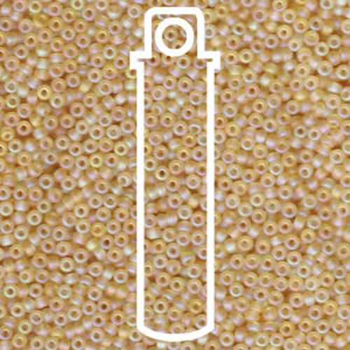 Miyuki 11/0 Rocaille Bead - 11-9132FR - Matte Transparent Light Topaz AB - 23gm Tube