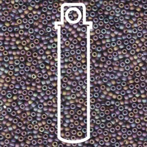 Miyuki 11/0 Rocaille Bead - 11-9135FR - Matte Transparent Brown AB - 24gm Tube