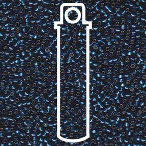 Miyuki 11/0 Rocaille Bead - 11-91425 - Dyed Silver Lined Blue Zircon - 24gm Tube