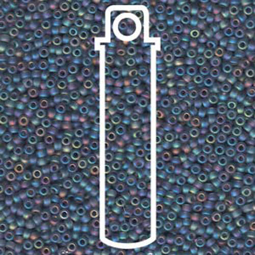 Miyuki 11/0 Rocaille Bead - 11-9152FR - Matte Transparent Grey AB - 23gm Tube