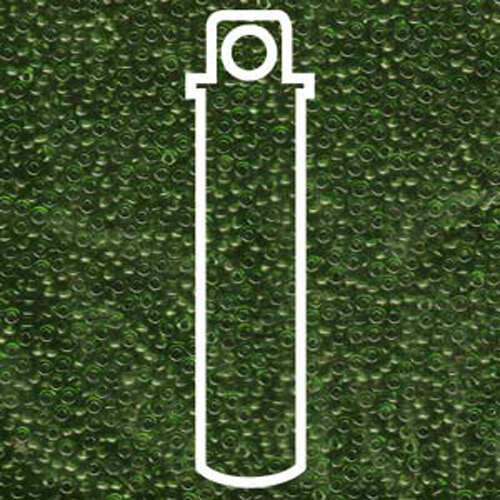 Miyuki 11/0 Rocaille Bead - 11-9158 - Transparent Olive Green - 24gm Tube