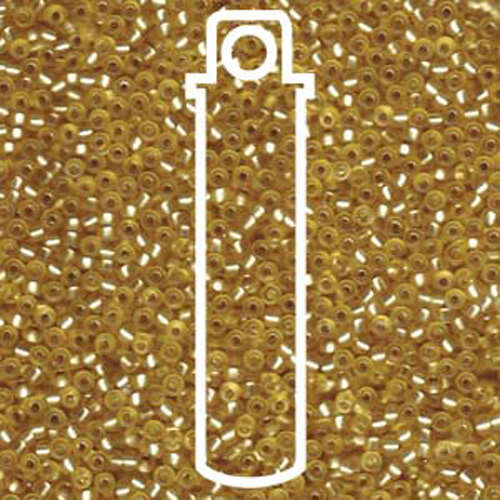 Miyuki 11/0 Rocaille Bead - 11-91902 - Semi Matte Silver Lined Gold - 24gm Tube