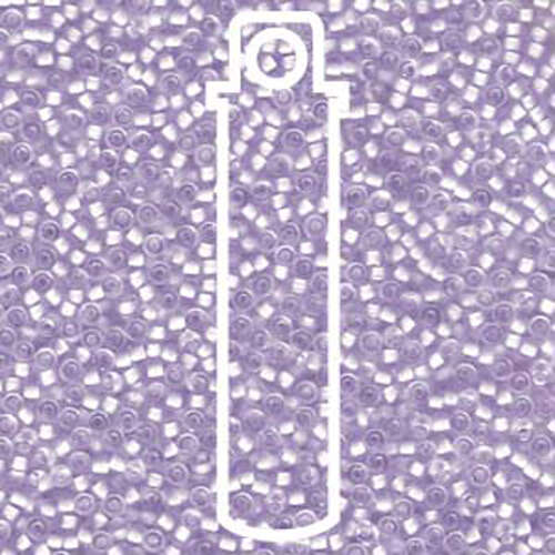 Miyuki 11/0 Rocaille Bead - 11-91924 - Semi Matte Lilac Lined Crystal - 24gm Tube