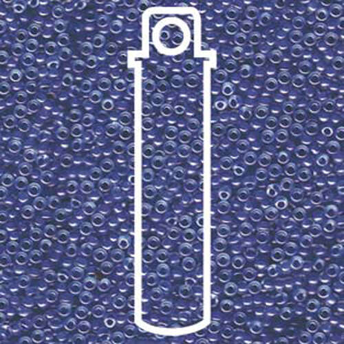 Miyuki 11/0 Rocaille Bead - 11-91928 - Blue Lined Crystal Luster - 24gm Tube