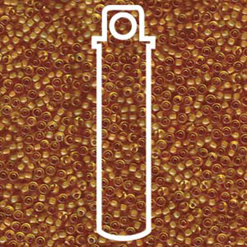 Miyuki 11/0 Rocaille Bead - 11-91937 - Semi Matte Peach Lined Light Amber - 24gm Tube