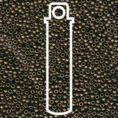 Miyuki 11/0 Rocaille Bead - 11-92006 - Matte Metallic Dark Bronze - 23.5gm Tube
