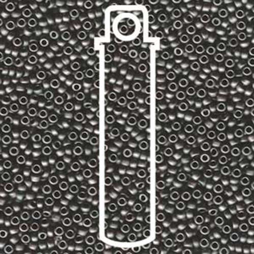 Miyuki 11/0 Rocaille Bead - 11-92010 - Matte Dark Grey - 24gm Tube