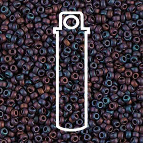 Miyuki 11/0 Rocaille Bead - 11-92016 - Matte Metallic Brown Iris - 24gm Tube