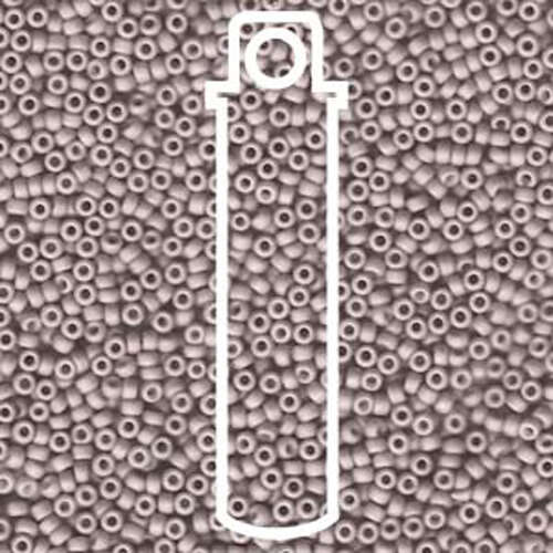 Miyuki 11/0 Rocaille Bead - 11-92027 - Fancy Frosted Pale Cocoa - 24gm Tube