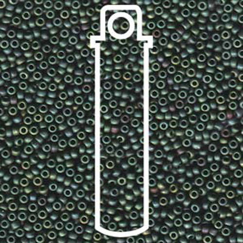 Miyuki 11/0 Rocaille Bead - 11-92031 - Matte Metallic Sage Green Luster - 23gm Tube