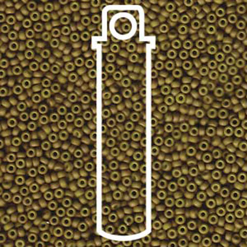 Miyuki 11/0 Rocaille Bead - 11-92032 - Matte Opaque Golden Olive Luster - 23gm Tube