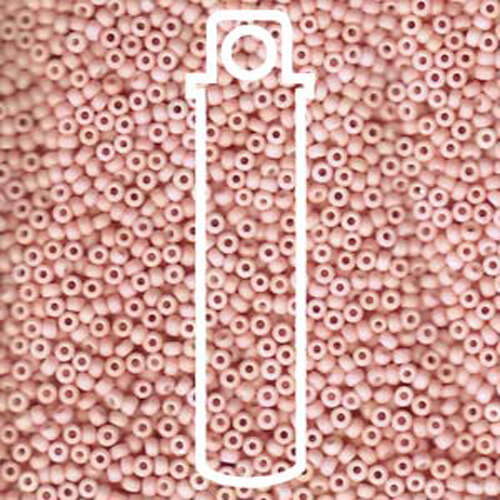 Miyuki 11/0 Rocaille Bead - 11-92036 - Matte Opaque Light Tea Rose - 23.5gm Tube