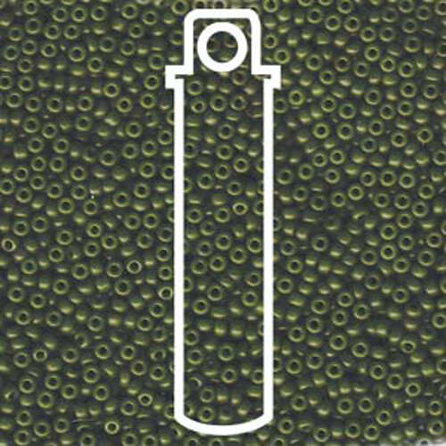 Miyuki 11/0 Rocaille Bead - 11-92049 - Special Dyed Olive Green - 23gm Tube