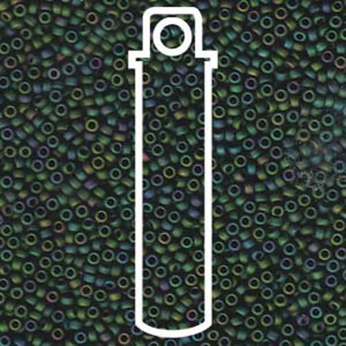 Miyuki 11/0 Rocaille Bead - 11-92066 - Metallic Dark Green Iris - 24gm Tube