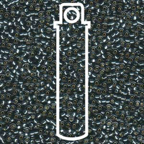 Miyuki 11/0 Rocaille Bead - 11-921 - Transparent Silver Lined Grey - 24gm Tube