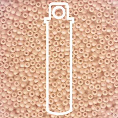 Miyuki 11/0 Rocaille Bead - 11-92345 - Semi Matte Salmon Lined Opal - 24gm Tube