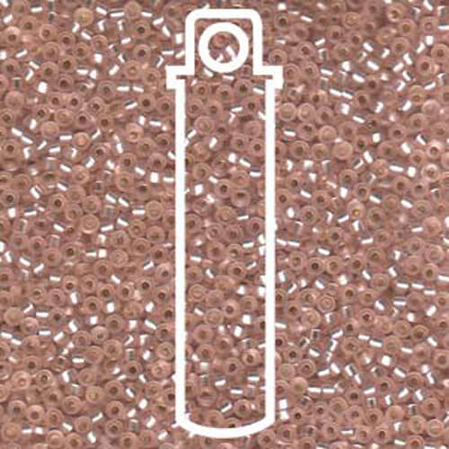 Miyuki 11/0 Rocaille Bead - 11-923F - Matte Silver Lined Light Blush - 23.5gm Tube