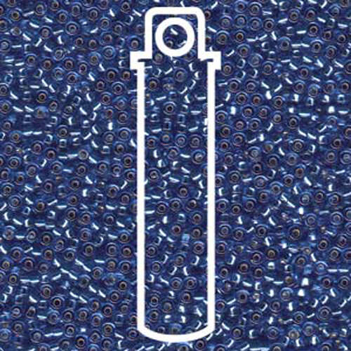 Miyuki 11/0 Rocaille Bead - 11-92431 - Silver Lined Dark Cornflower Blue - 24gm Tube