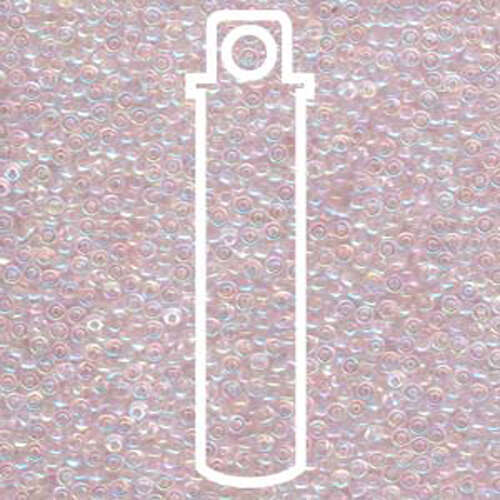 Miyuki 11/0 Rocaille Bead - 11-9265 - Pale Pink Lined Crystal AB - 24gm Tube