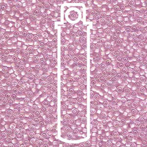 Miyuki 11/0 Rocaille Bead - 11-9272 - Pink Lined Crystal AB - 24gm Tube