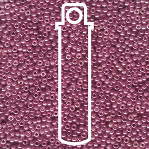 Miyuki 11/0 Rocaille Bead - 11-9313SF - Semi Matte Cranberry Gold Luster - 23.5gm Tube