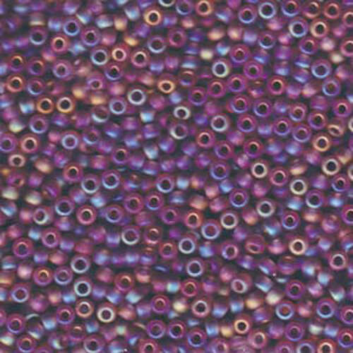Miyuki 8/0 Rocaille Bead - 8-9142FR - Matte Transparent Smoky Amethyst AB