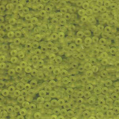 Miyuki 8/0 Rocaille Bead - 8-9143F - Matte Transparent Chartreuse