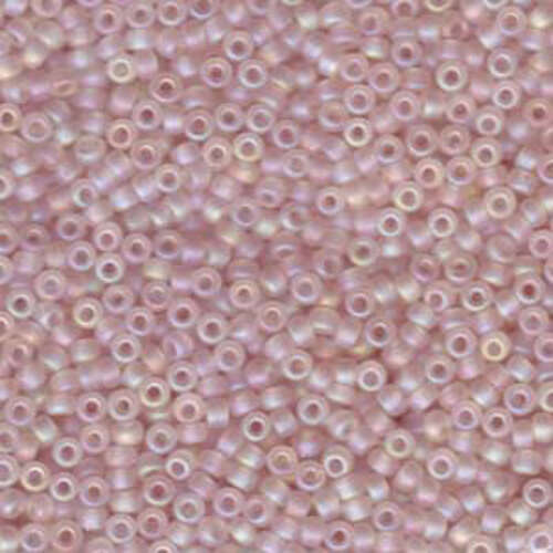 Miyuki 8/0 Rocaille Bead - 8-9155FR - Matte Transparent Light Tea Rose AB