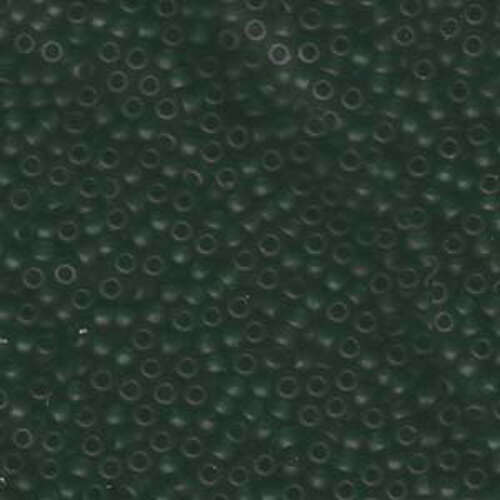 Miyuki 8/0 Rocaille Bead - 8-9156F - Matte Transparent Dark Emerald