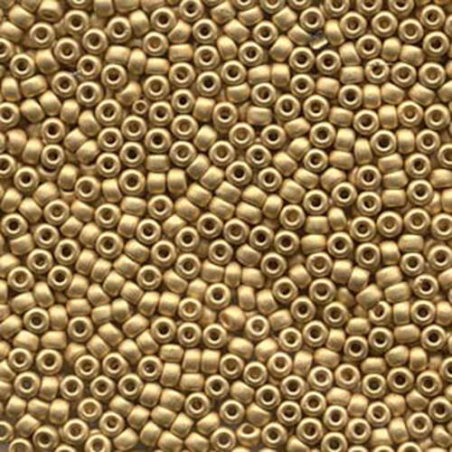 Miyuki 8/0 Rocaille Bead - 8-9191F - Matte 24KT Gold Plated