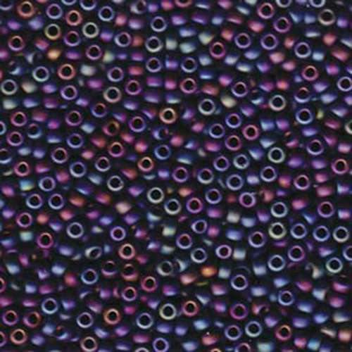 Miyuki 8/0 Rocaille Bead - 8-9401FR - Matte Opaque Black AB