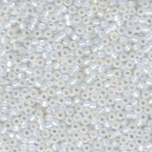 Miyuki 8/0 Rocaille Bead - 8-9551 - Gilt Lined White Opal
